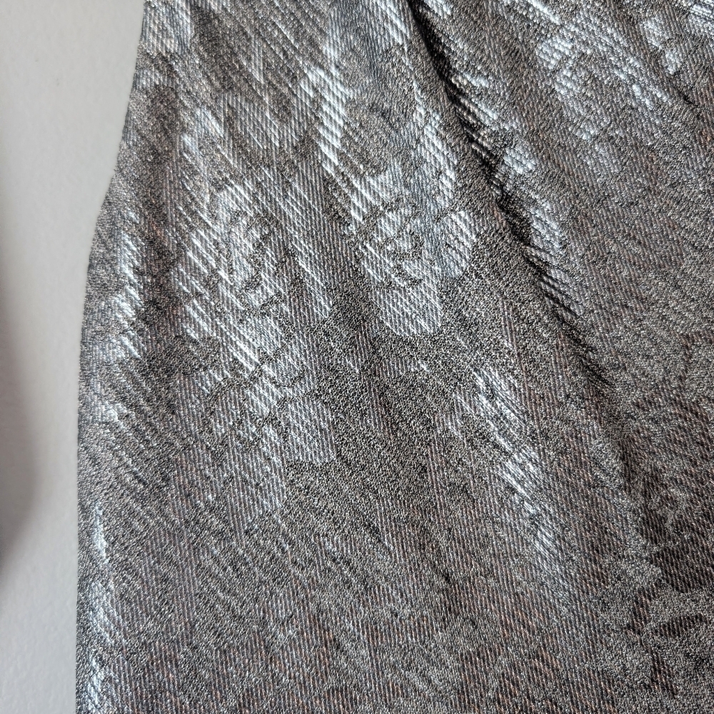 Lauren Ralph Lauren Metalic Silver Evening Gown Size 2. - Picture 9 of 14